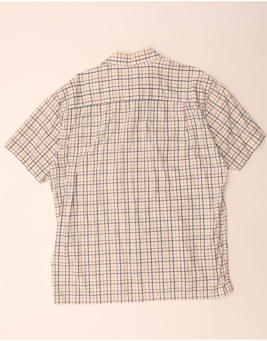 TOM TAILOR Cămașă cu mânecă scurtă pentru bărbați 2XL, bumbac alb cu carouri