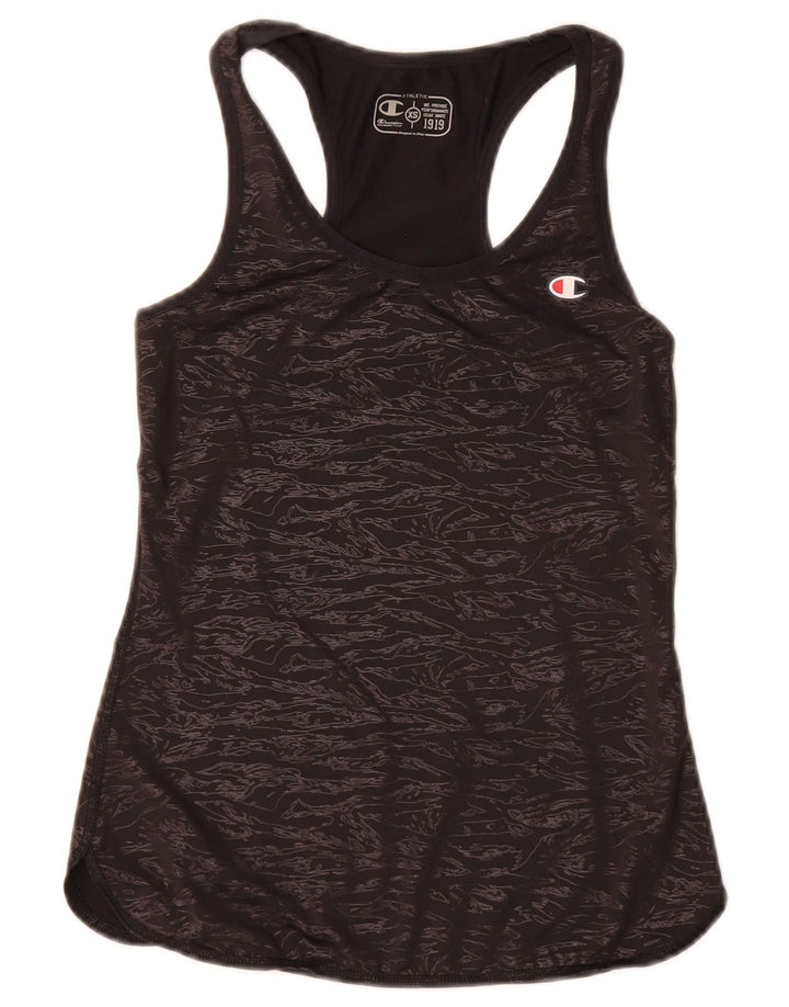 Vestă Champion Womens Abstract Pattern Top UK 4 XS Negru