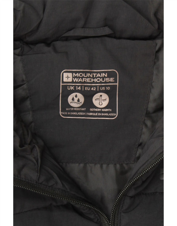 MOUNTAIN WAREHOUSE Gilet căptușit cu grafic pentru femei UK 14 Medium Black Nylon
