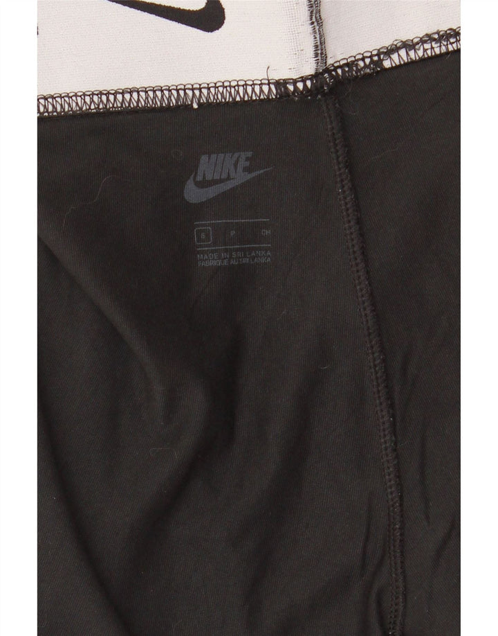 Leggings grafic NIKE pentru femei UK 8 Small Black