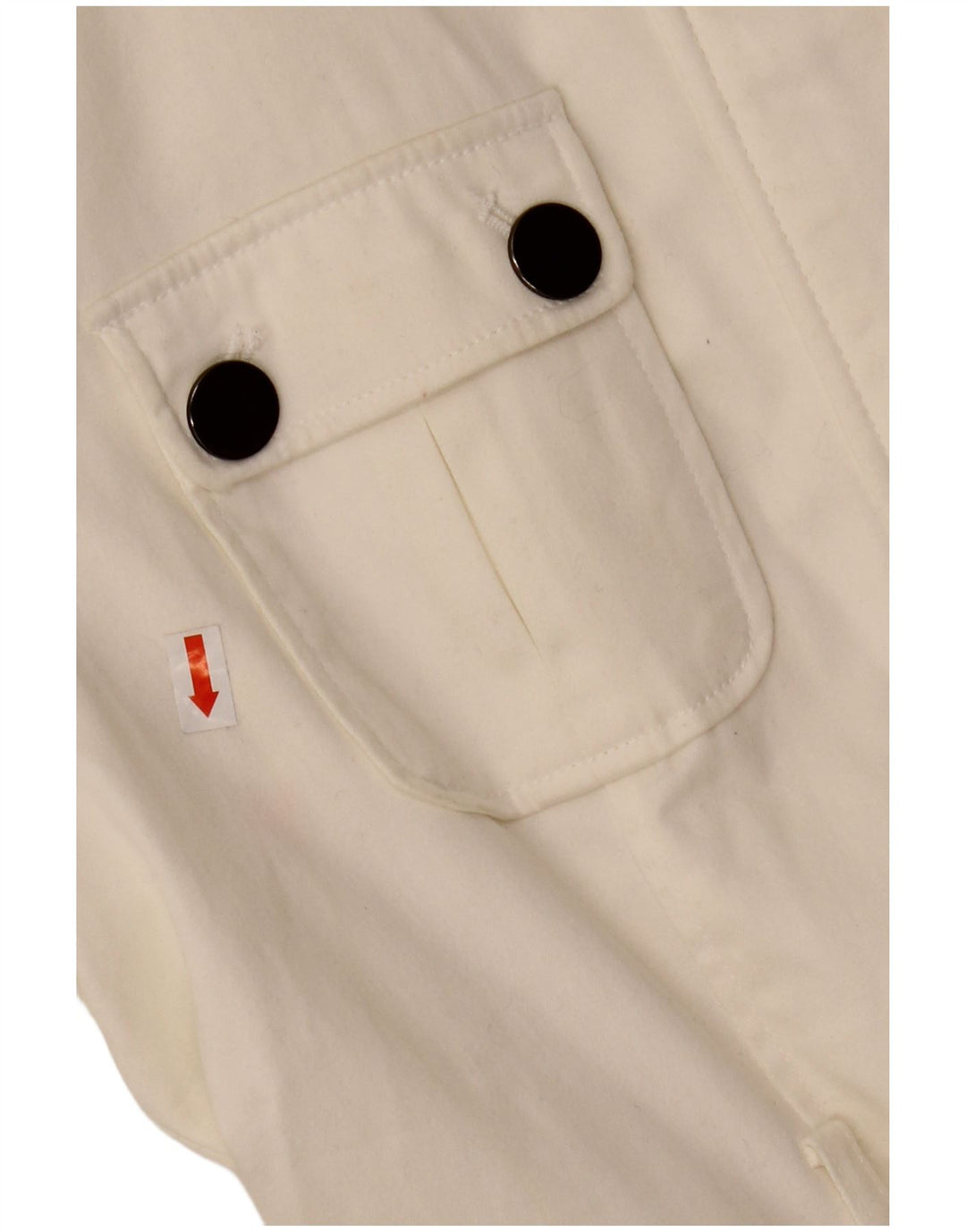 Jachetă pentru femei ZARA UK 12, bumbac alb mediu