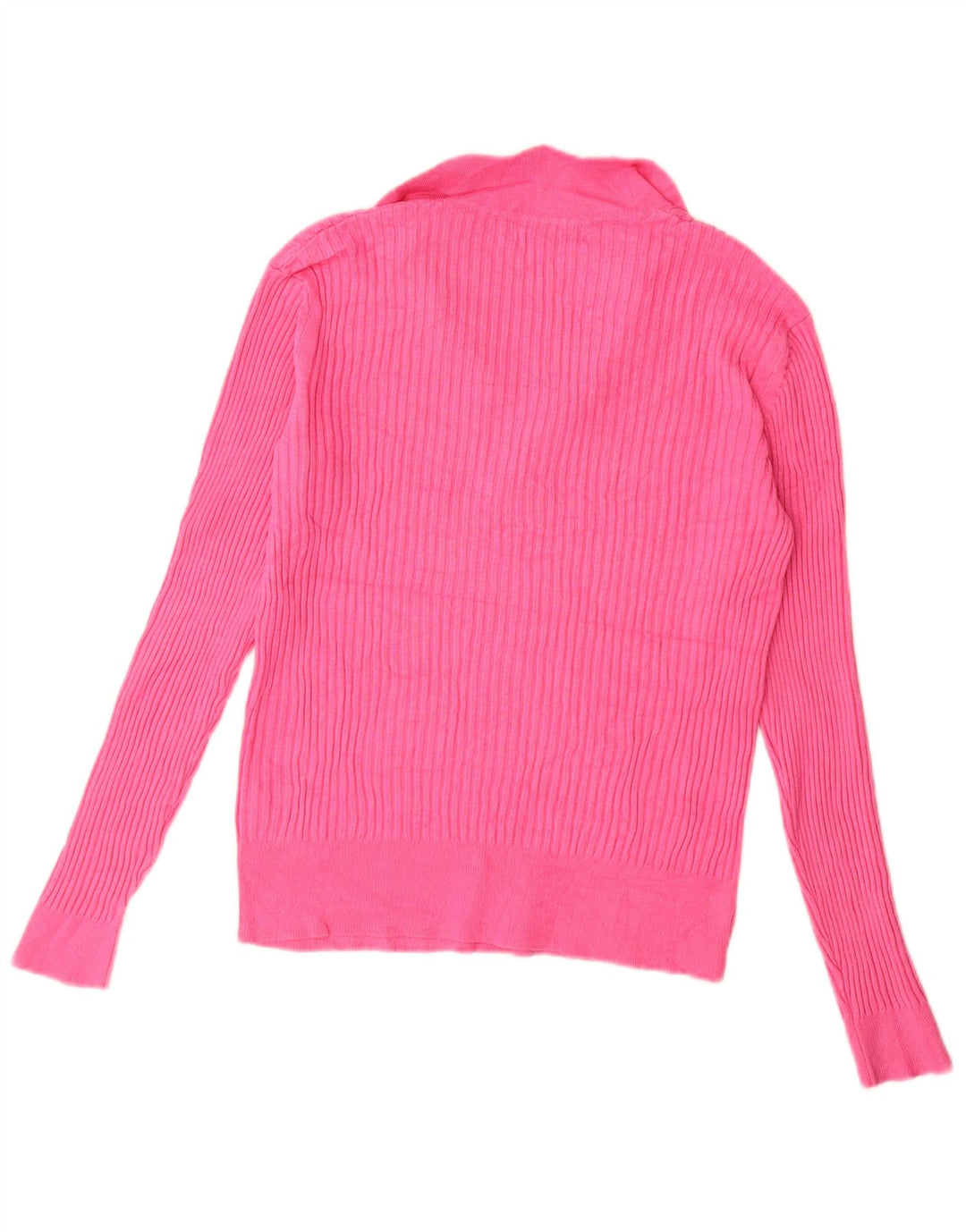 Marks & Spencer Pulover cu gât polo pentru femei UK 12 Viscoză roz mediu