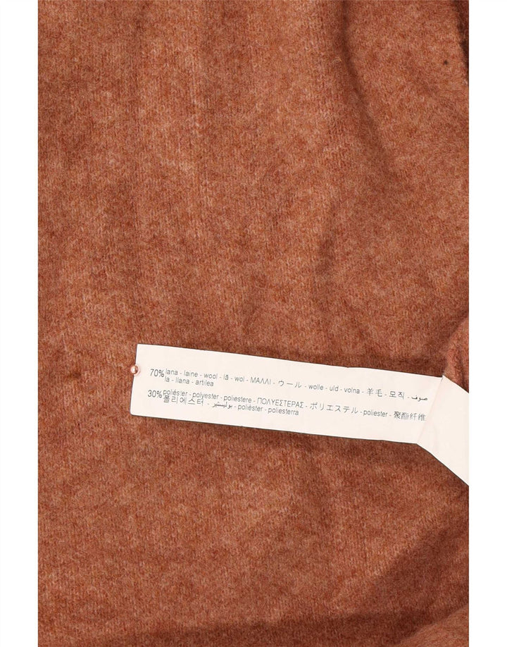 Pulover cardigan deschis pentru femei Zara UK 14 Medium Bej Lână