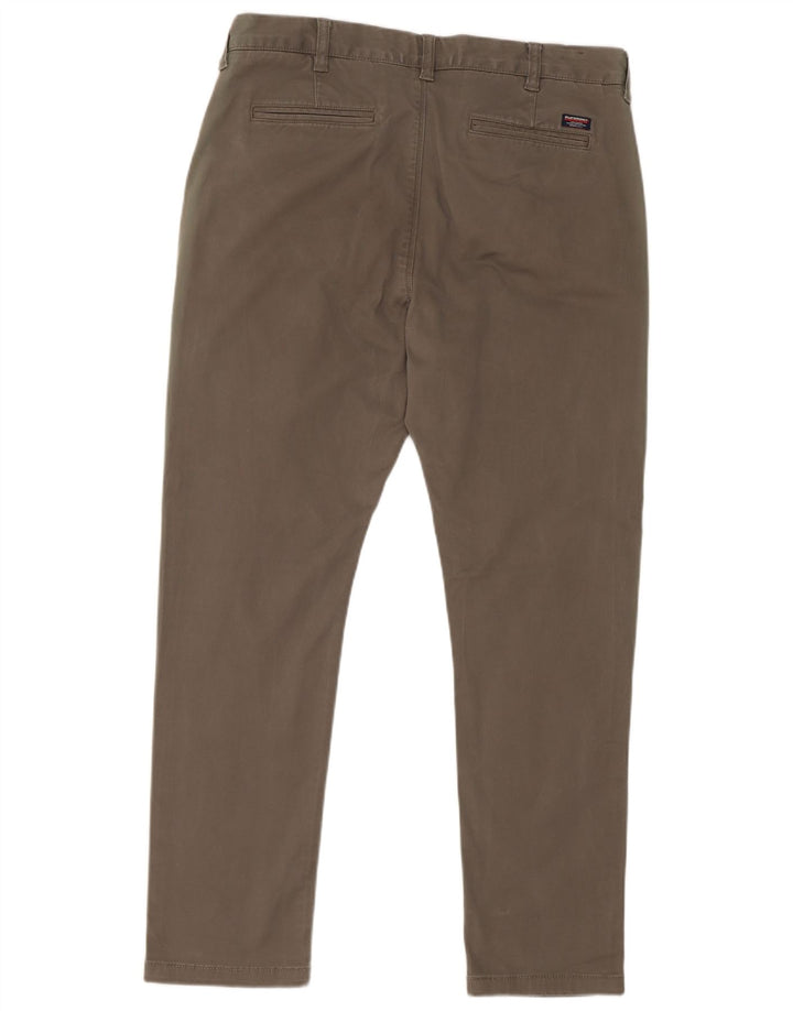 Pantaloni cargo subțiri Superdry pentru bărbați L34 L30 bumbac kaki