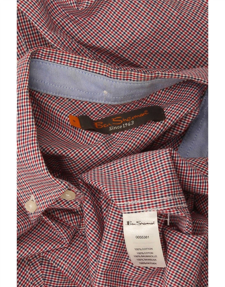 Cămașă pentru bărbați Ben Sherman Mic, roșu, din bumbac