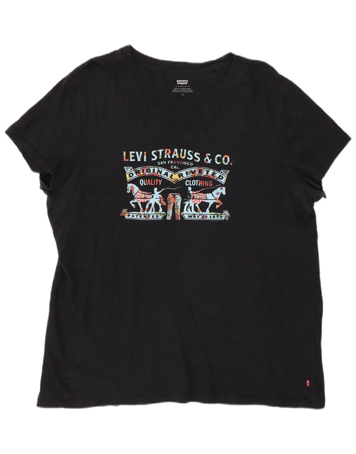 Tricou grafic Levi's pentru femei Top UK 16 Large Black