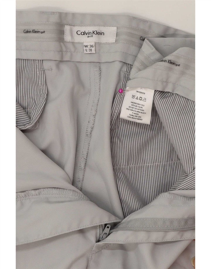 Pantaloni casual drepti Calvin Klein pentru bărbați W36 L31 poliester gri