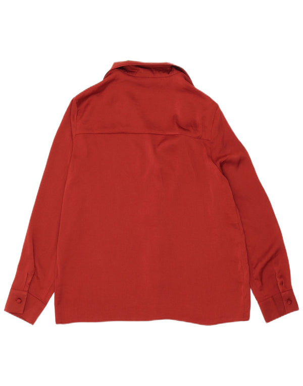Bluză cămașă pentru femei Topshop UK 10 Poliester roșu mic