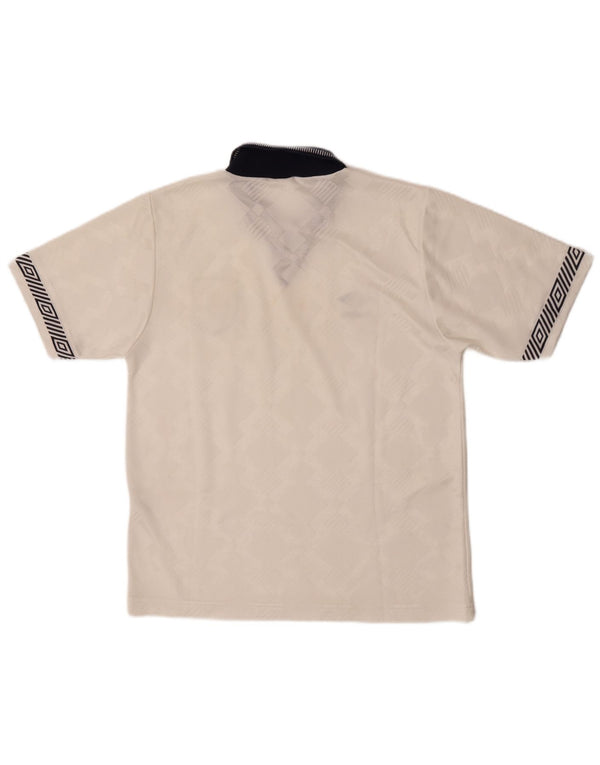 Umbro pentru bărbați Anglia 1990-1992 din tricou grafic Top mic sport alb
