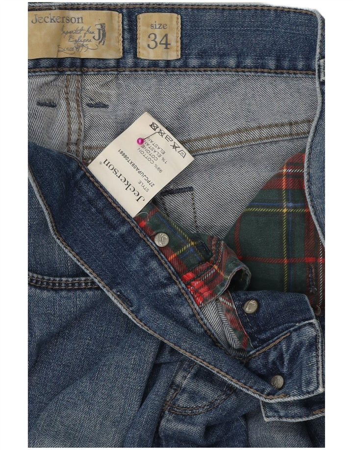 Jeans slim pentru bărbați JECKERSON W34 L30 bumbac albastru
