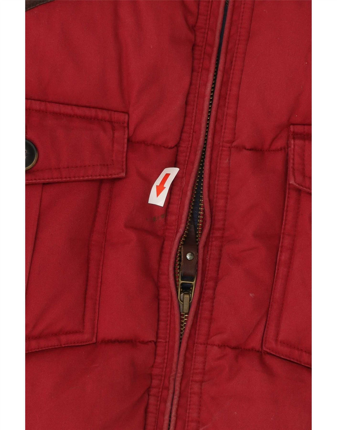 Gilet căptușit pentru bărbați Ted Baker Mărimea 5 XL, bumbac color bloc roșu