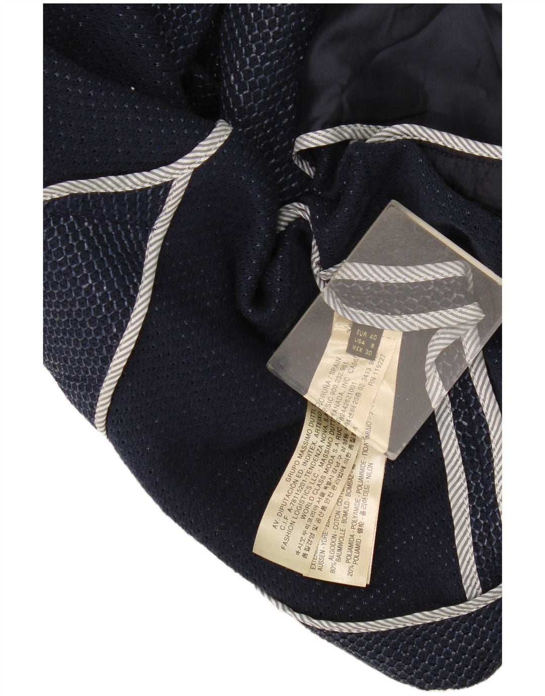 Massimo Dutti Jachetă Blazer Femei 1 Buton EU 40 Mediu Bumbac Bleumarin