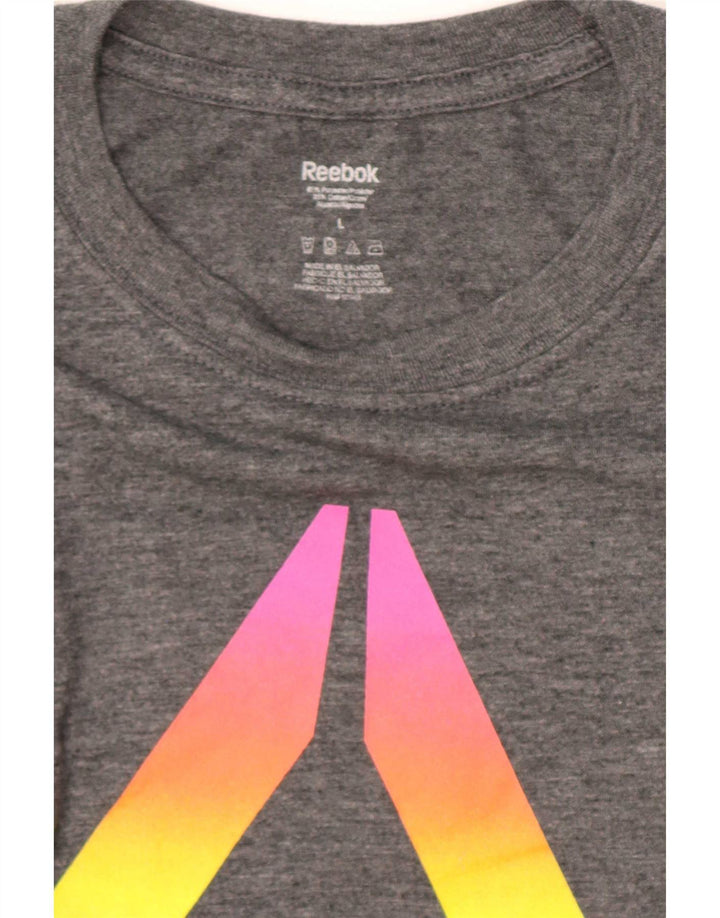 Tricou grafic Reebok pentru bărbați Top mare poliester gri