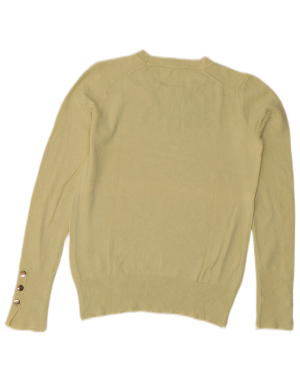 Pulover pentru femei cu decolteu scurt Zara UK 10 Mic Galben