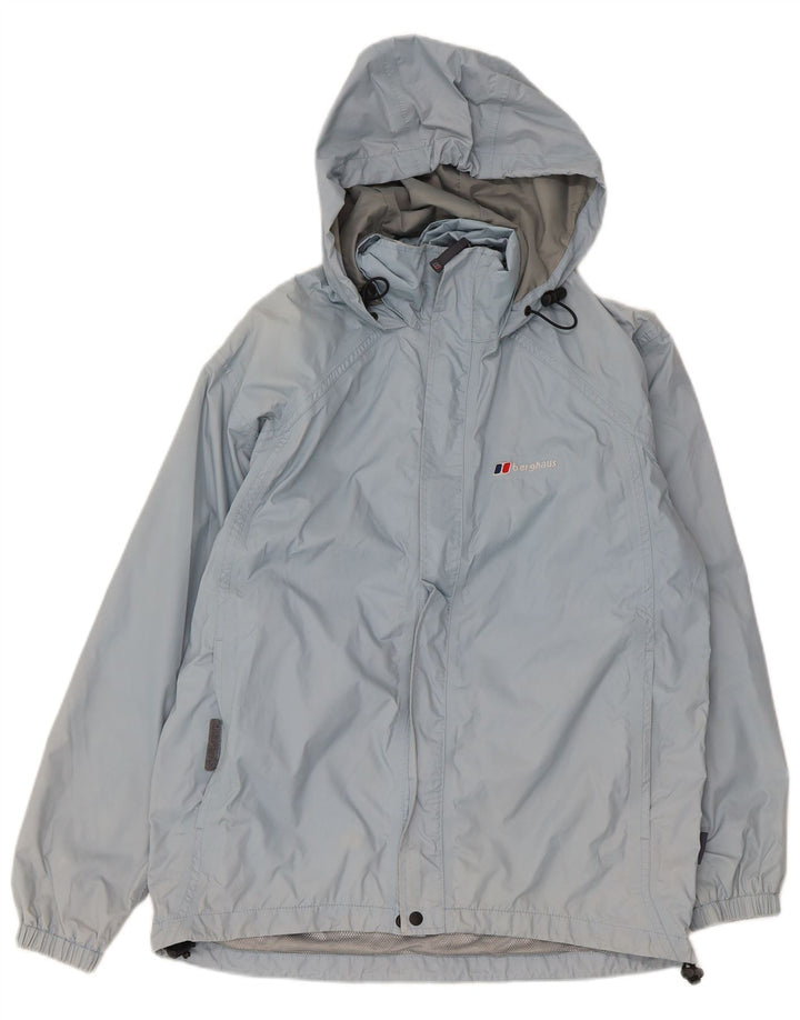 Jachetă de ploaie supradimensionată cu glugă pentru femei Berghaus UK 10 Small Blue Nylon