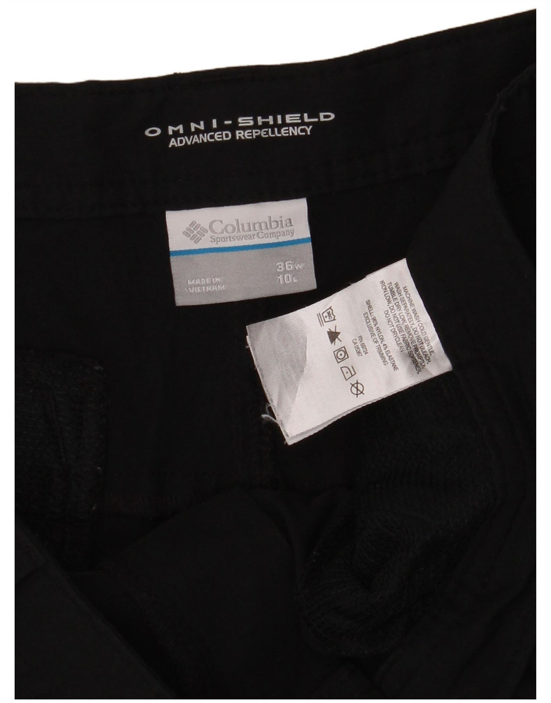 Pantaloni scurți Columbia Omni-Shield Cargo pentru bărbați W36, nailon mare, negru