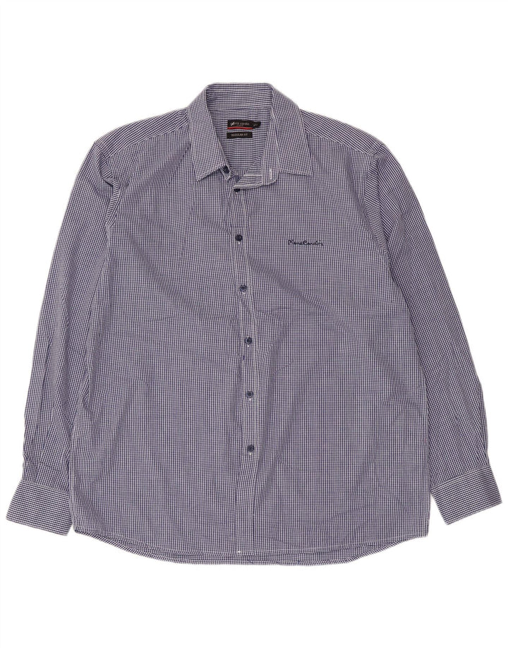 Cămașă pentru bărbați PIERRE CARDIN, cu o formă regulată, 2XL, poliester vichy albastru