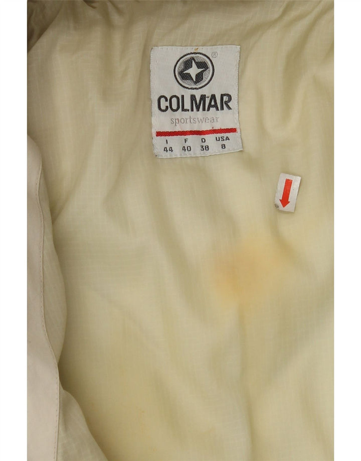 COLMAR Womens Hooded Padded Jacket IT 44 Medium Off White