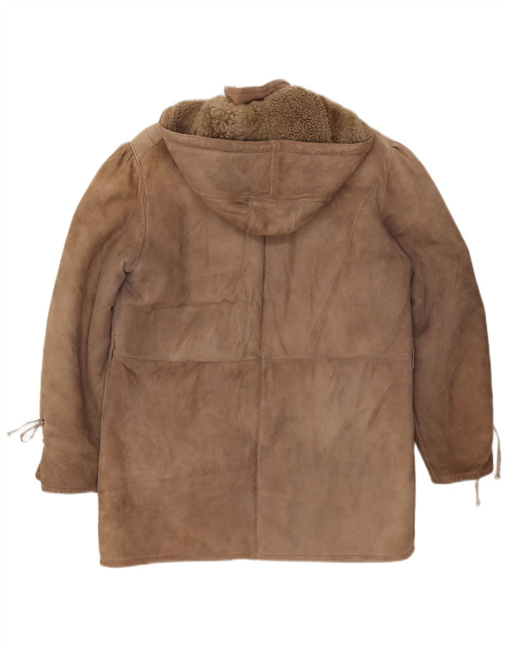 SHEARLING Palton din shearling cu glugă pentru femei IT 48 XL maro