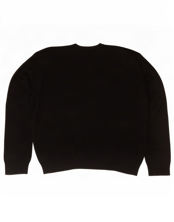Pulover Marks & Spencer pentru bărbați, Blue Harbour, cu decolteu în V, XL, acrilic negru