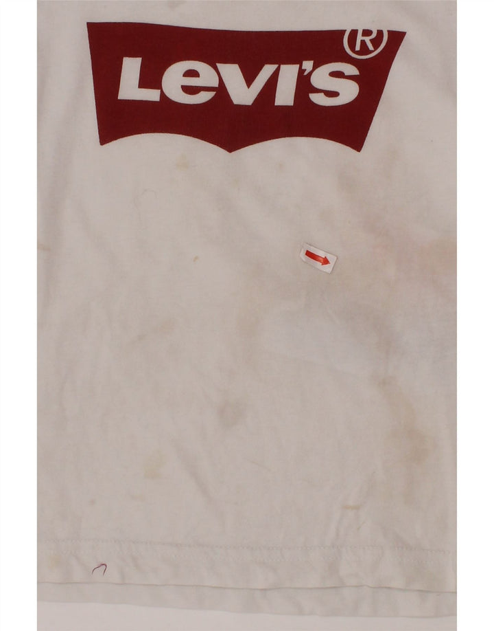 Tricou grafic LEVI'S pentru baieti Top 3-4 ani bumbac alb