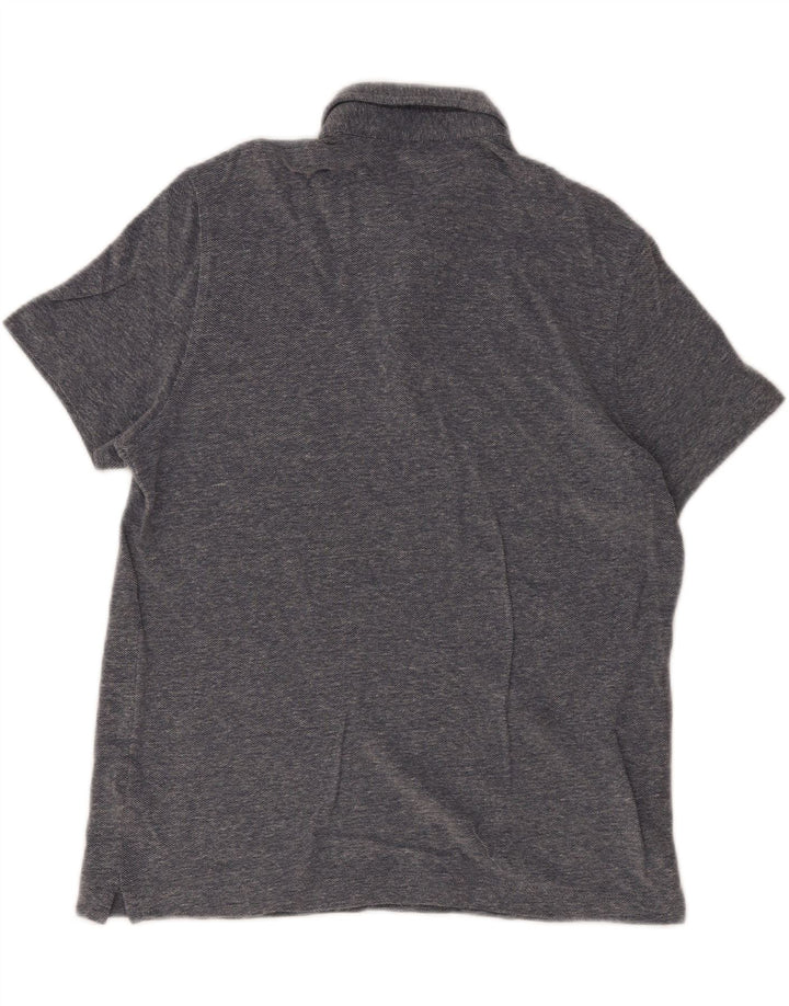 Cămașă polo Massimo Dutti pentru bărbați, mare, albastru, bumbac cu pete
