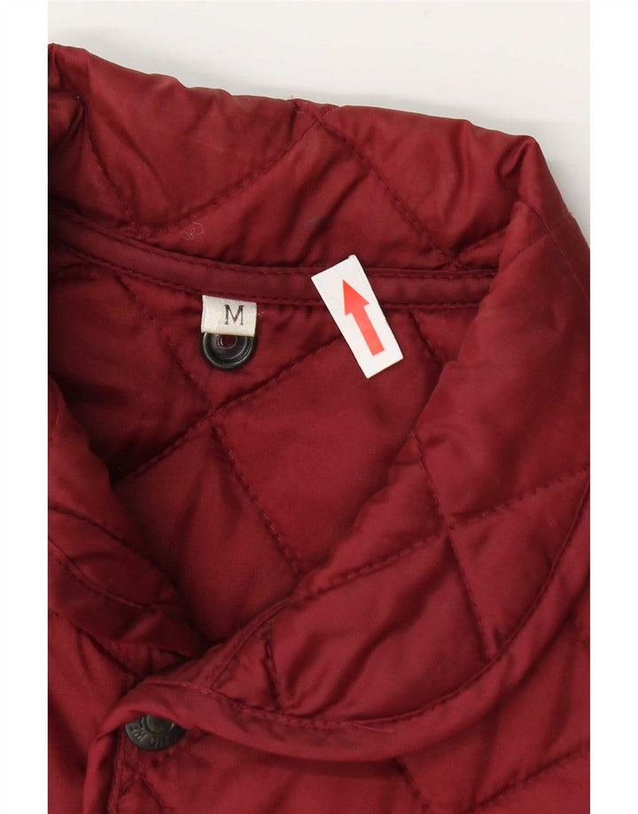 Gilet vintage pentru bărbați matlasat UK 38 Medium Burgundy