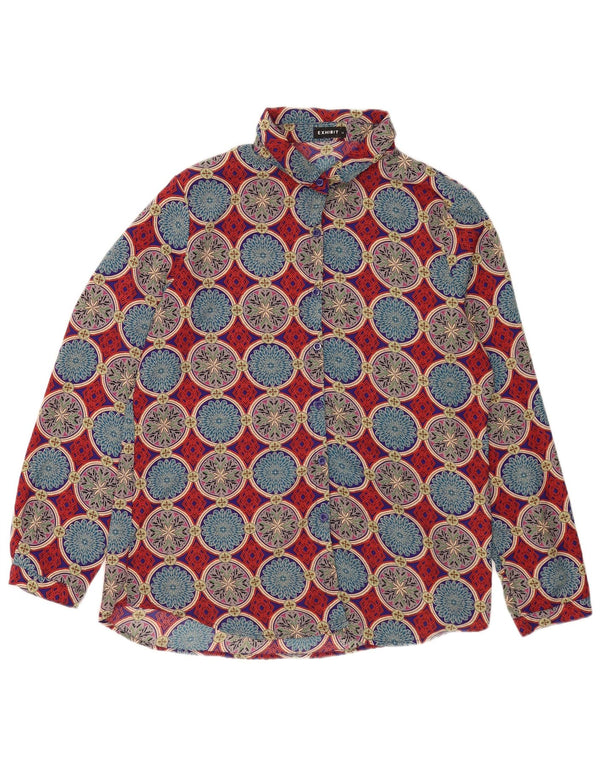 Bluză cămașă pentru femei Exibit UK 14 Poliester geometric multicolor mare