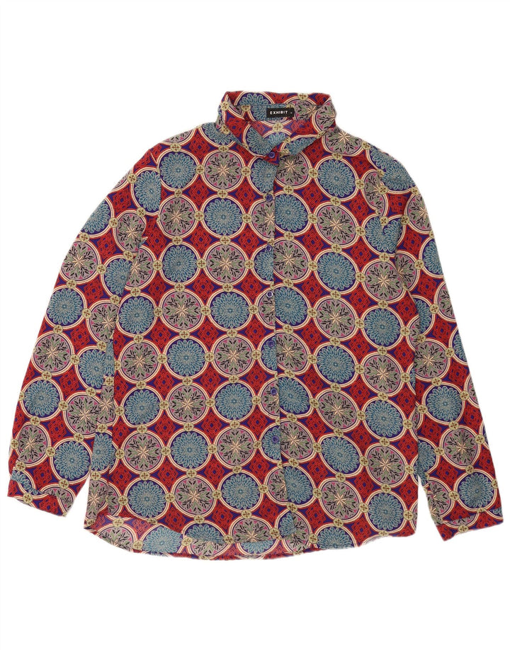 Bluză cămașă pentru femei Exibit UK 14 Poliester geometric multicolor mare