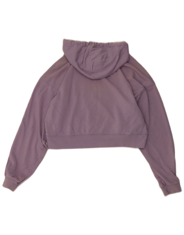 Jumper Adidas pentru femei, cu formă lejeră, crop, UK 12, bumbac violet mediu