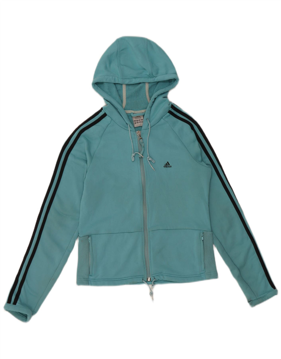 Pulover ADIDAS Crop Zip pentru femei UK 14 Poliester albastru mediu