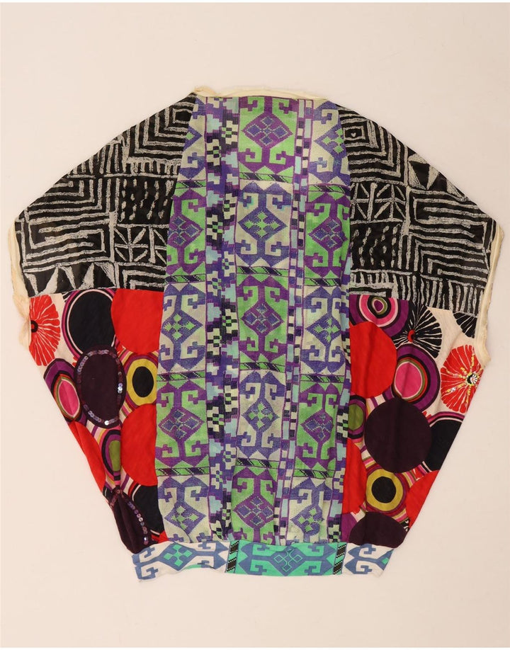 Bluză Desigual Femei Top UK 14 Medium Multicolor Patchwork Poliester