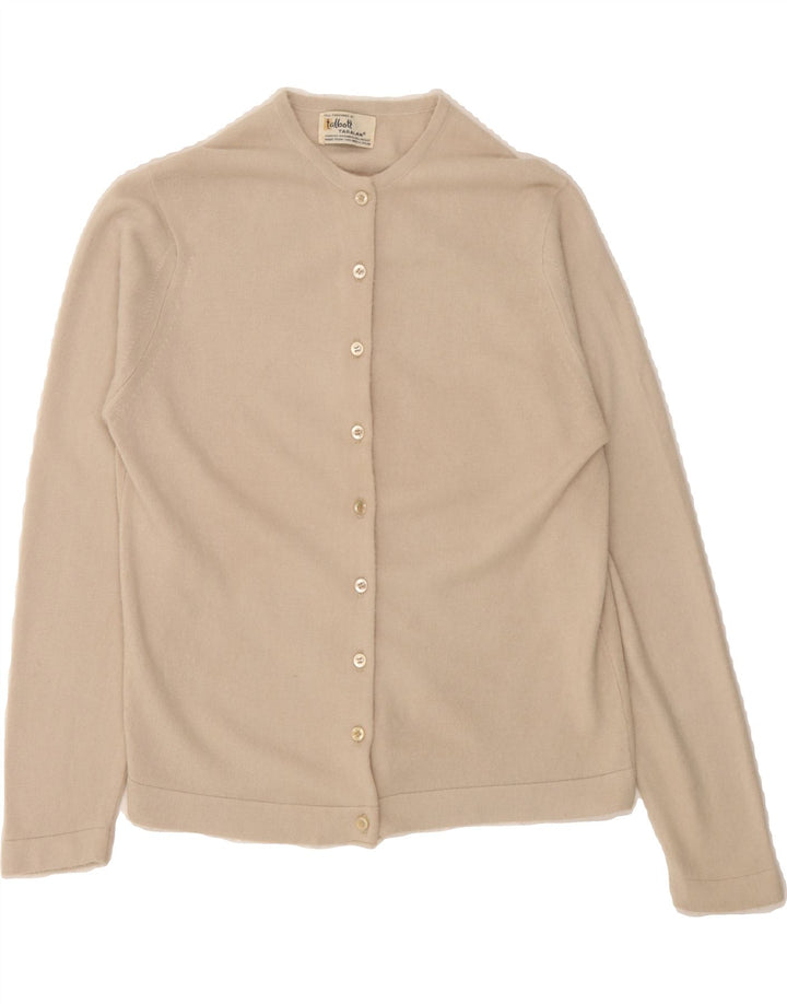 TALBOTT Womens Cardigan Sweater UK 12 Medium Beige Vintage Talbott and Second-Hand Talbott from Messina Hembry 