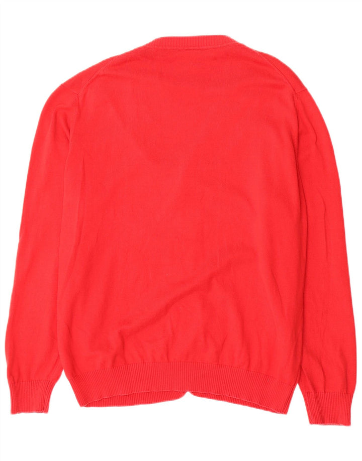 Pulover cardigan pentru bărbați Lacoste Mărimea 5, bumbac roșu mare
