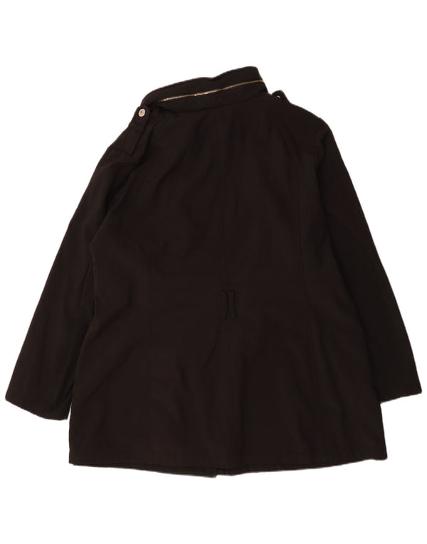 Michael Kors Womens Oversized Military Jacket UK 20 2XL Black Polyester