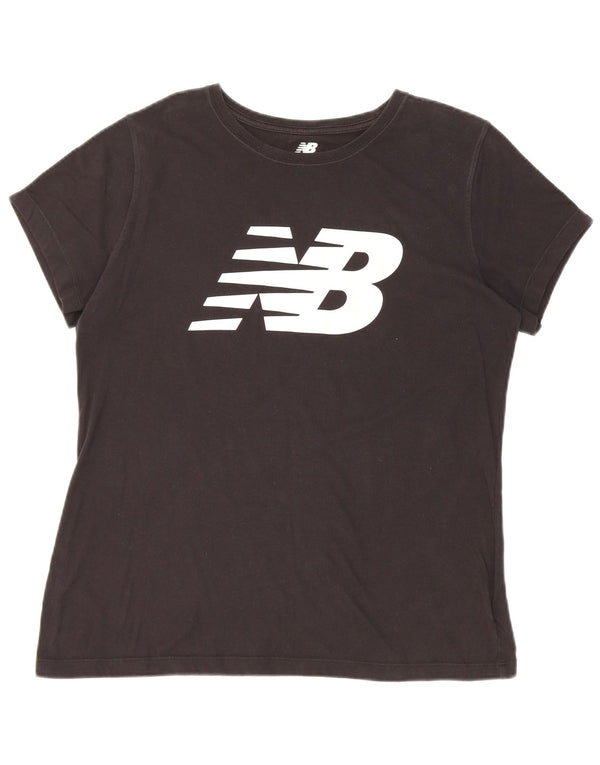 Tricou grafic pentru bărbați New Balance Top mare din bumbac negru