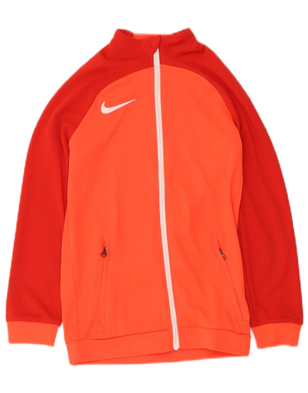 Jachetă de top pentru trening Nike Dri Fit pentru fete 8-9 ani, roșu mic Colorblock