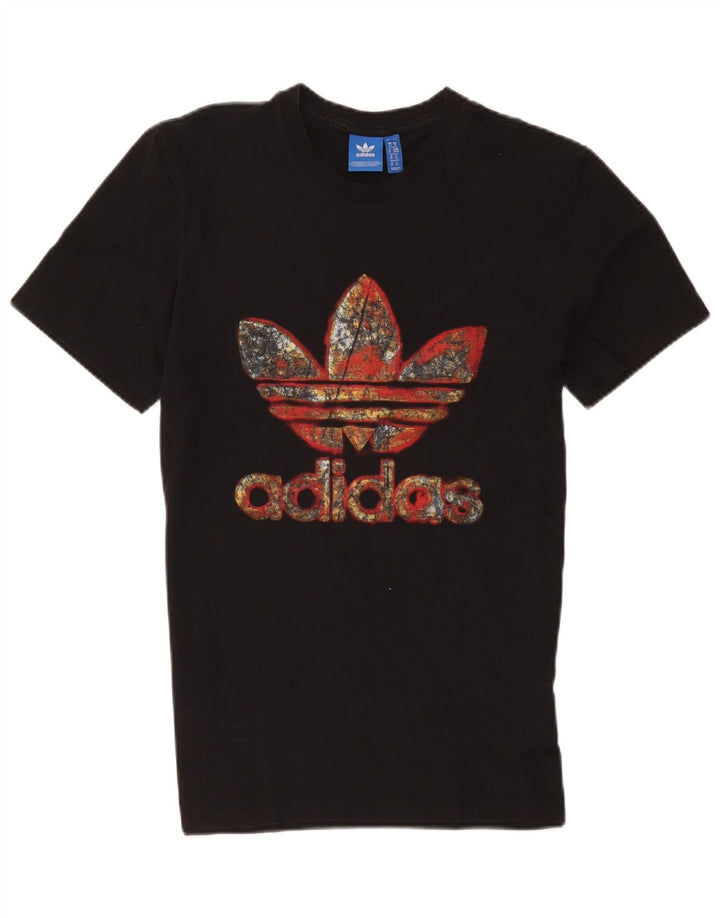 Tricou grafic Adidas pentru bărbați Top mediu negru bumbac