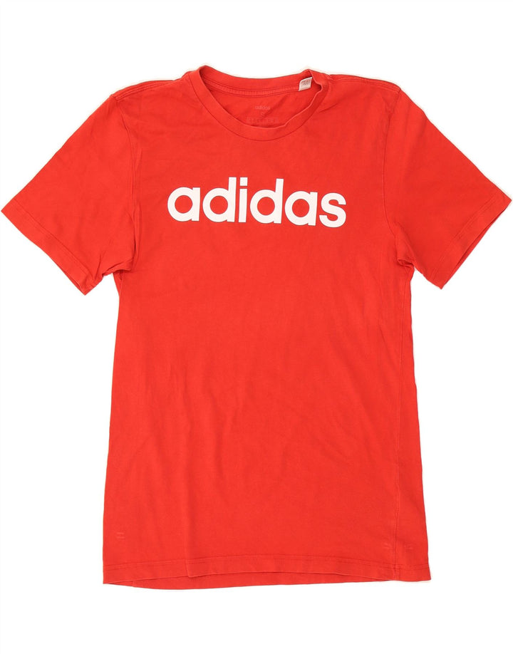 ADIDAS Mens Graphic T-Shirt Top Small Red Cotton Vintage Adidas and Second-Hand Adidas from Messina Hembry 