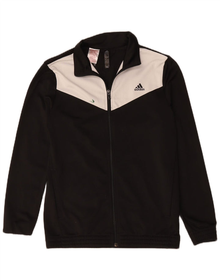 Jachetă de trening pentru băieți Adidas 14-15 ani, negru, poliester