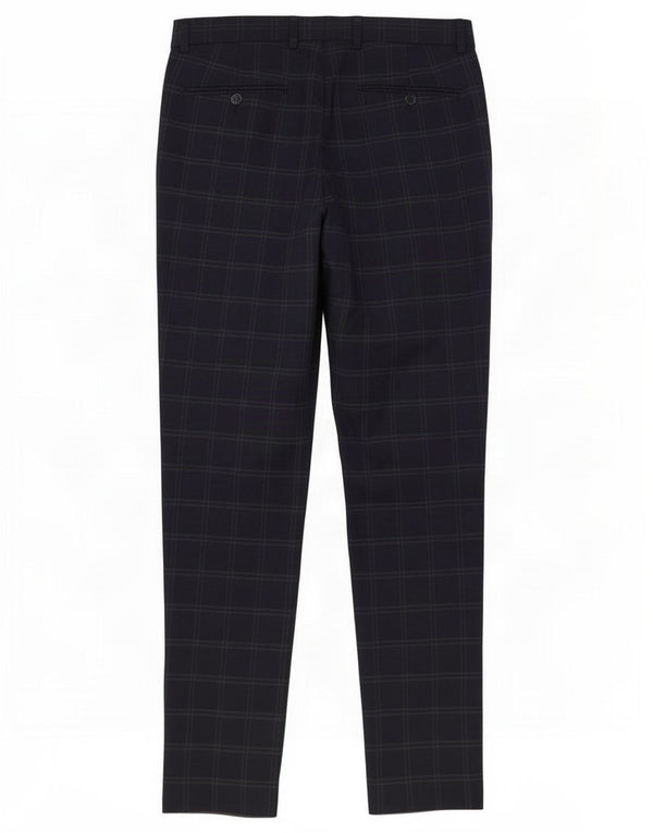 Pantaloni chino slim pentru bărbați Zara EU 40 Mediu L31 L31 Bleumarin Check