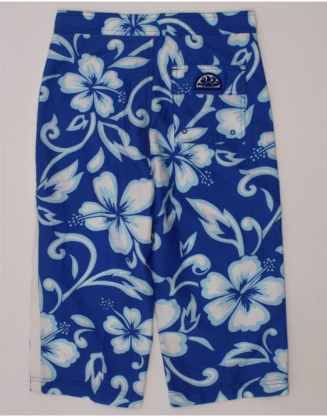 SUNDEK Boys Swimming Shorts 15-16 Years  Blue Floral Polyester Vintage Sundek and Second-Hand Sundek from Messina Hembry 
