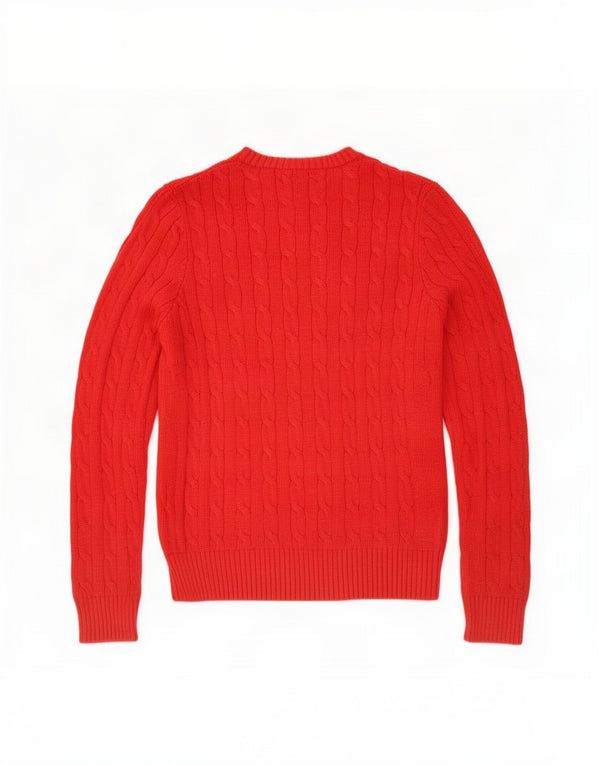 Pulover Polo Ralph Lauren pentru damă, cu gât roșu, bumbac roșu mediu UK 12