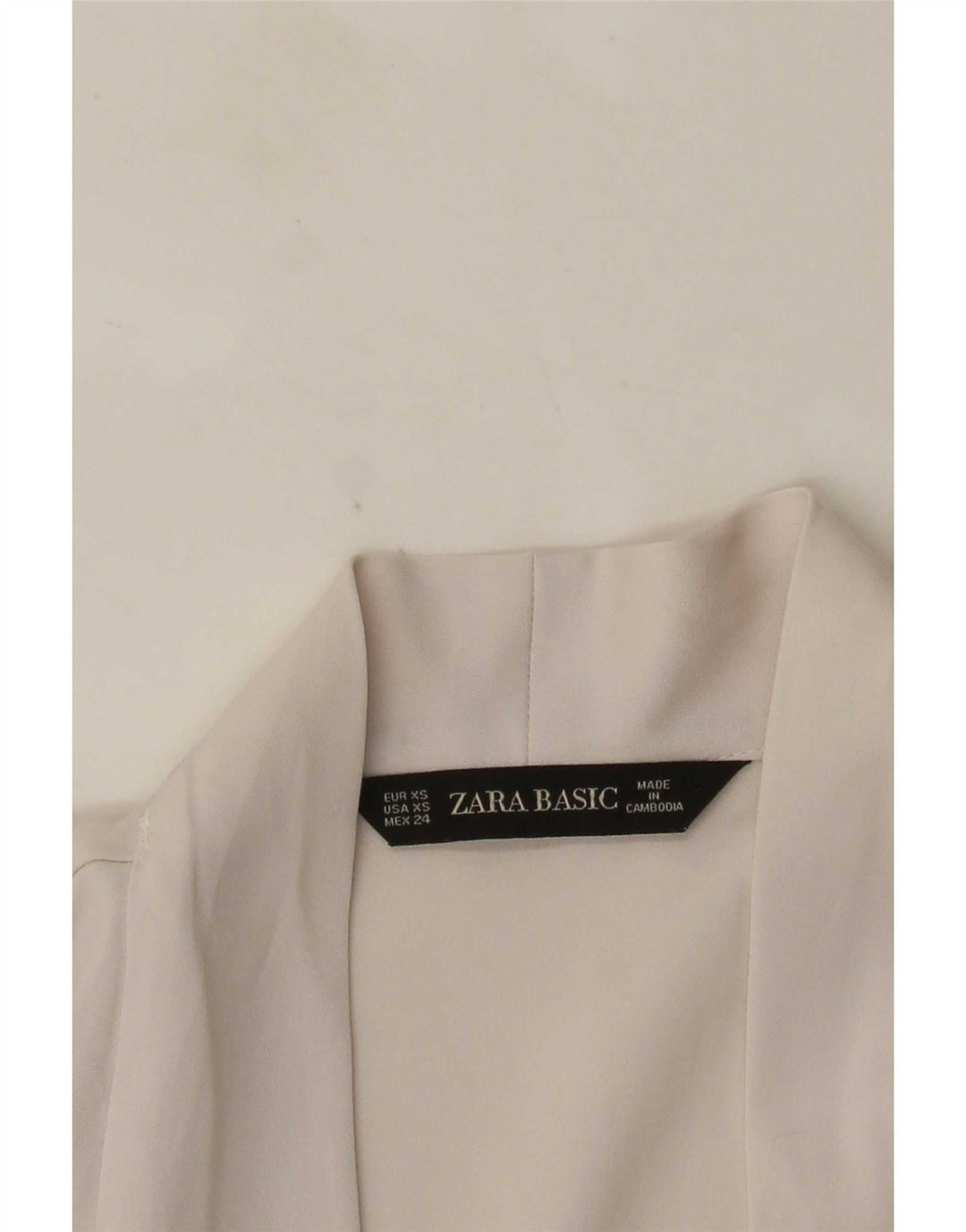 Bluză supradimensionată cu mânecă lungă pentru femei Zara UK 6 XS Alb