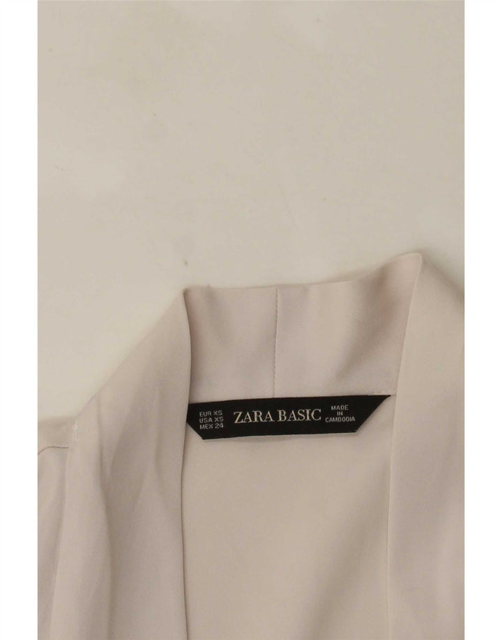 Bluză supradimensionată cu mânecă lungă pentru femei Zara UK 6 XS Alb