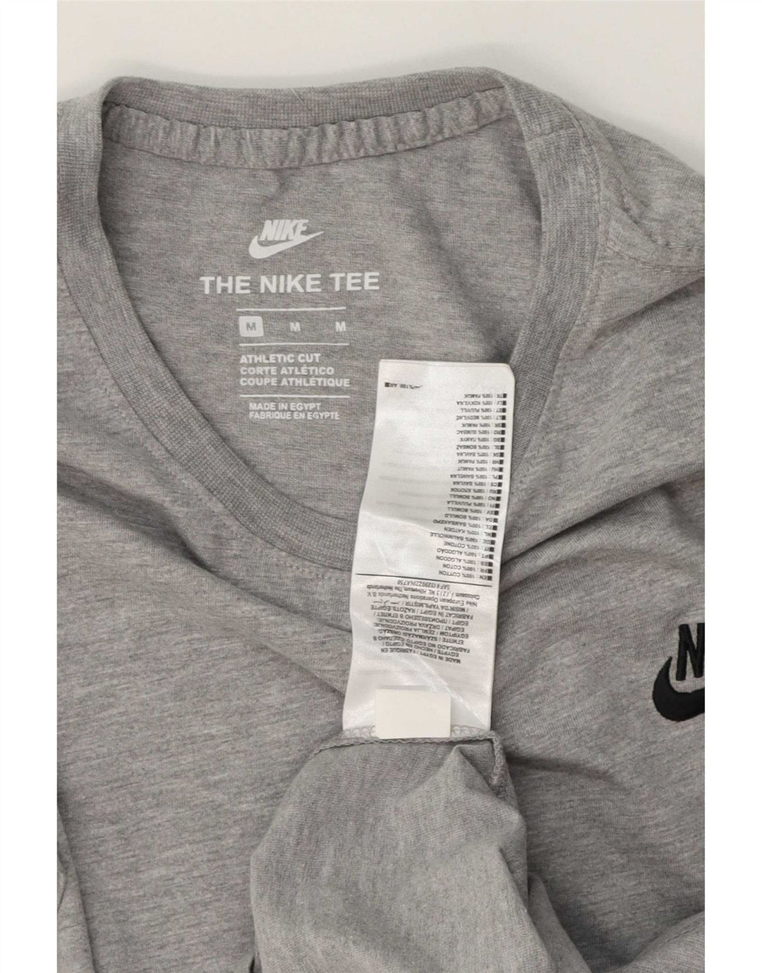 Tricou cu croi atletic Nike pentru bărbați Top, bumbac, gri mediu