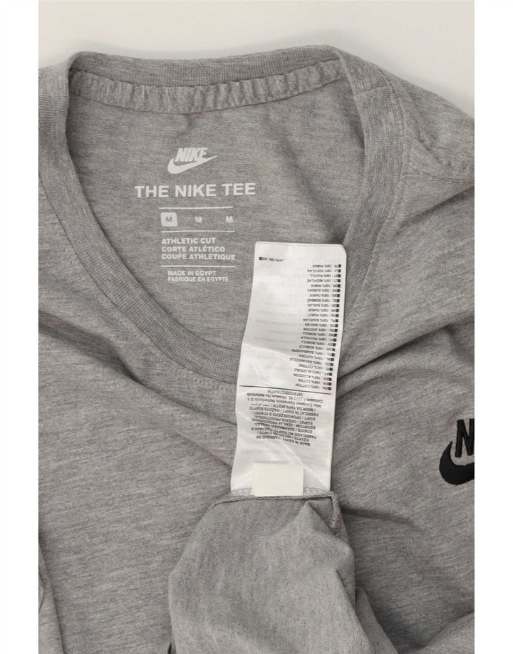 Tricou cu croi atletic Nike pentru bărbați Top, bumbac, gri mediu
