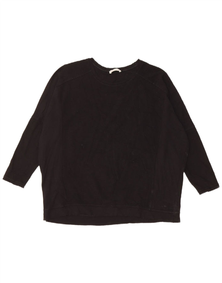 Pulover supradimensionat pentru femei Zara, cu mâneci 3/4, UK 14 Medium Negru