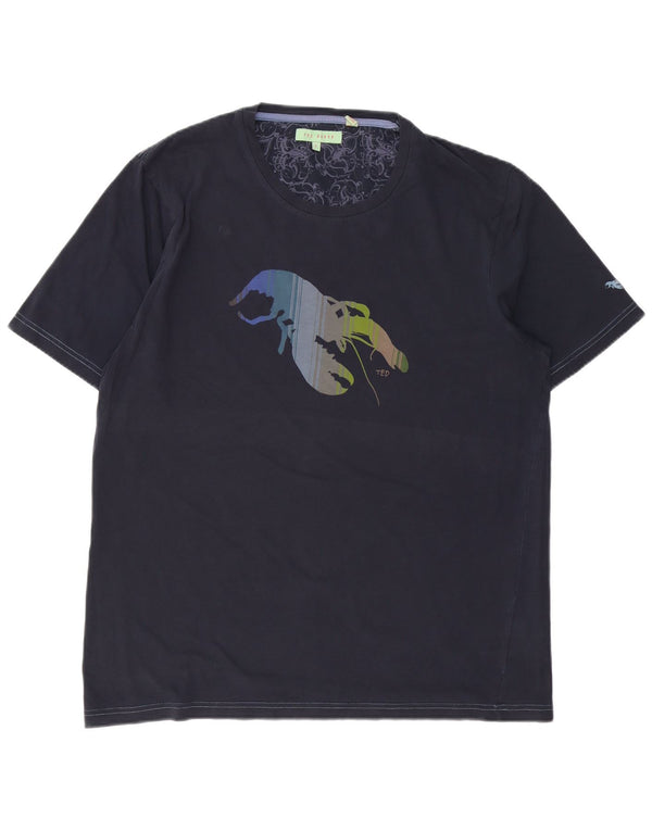 Tricou grafic pentru bărbați Ted Baker Mărimea top 6 2XL Bumbac bleumarin