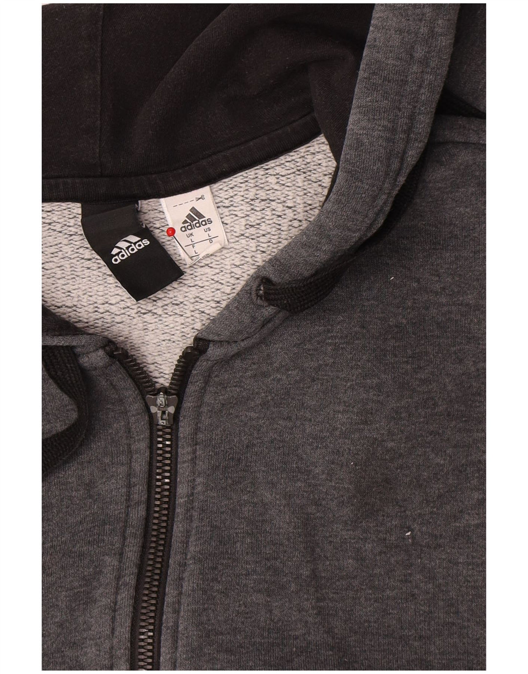 Pulover Adidas pentru bărbați, cu fermoar, bumbac mare, gri